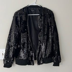 Black sequined jacket